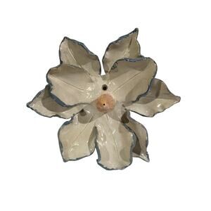 Pottery Sculpted Hanging  Flower Magnolia
